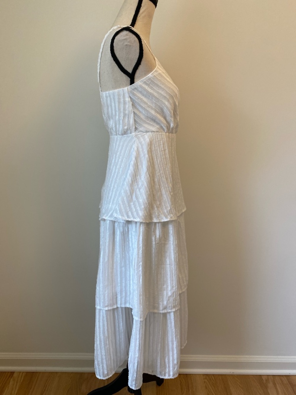 Lulus White Tiered V-Neck Spaghetti Strap Dress - Picture 5 of 13